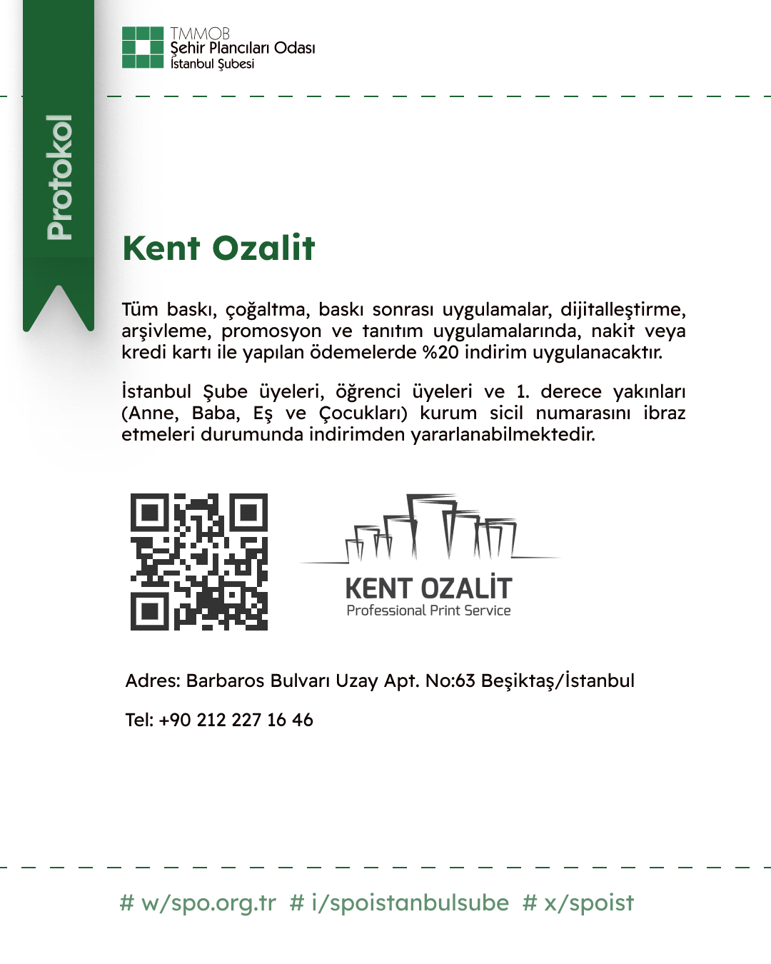 İNDİRİM PROTOKOLÜ: KENT OZALİT 