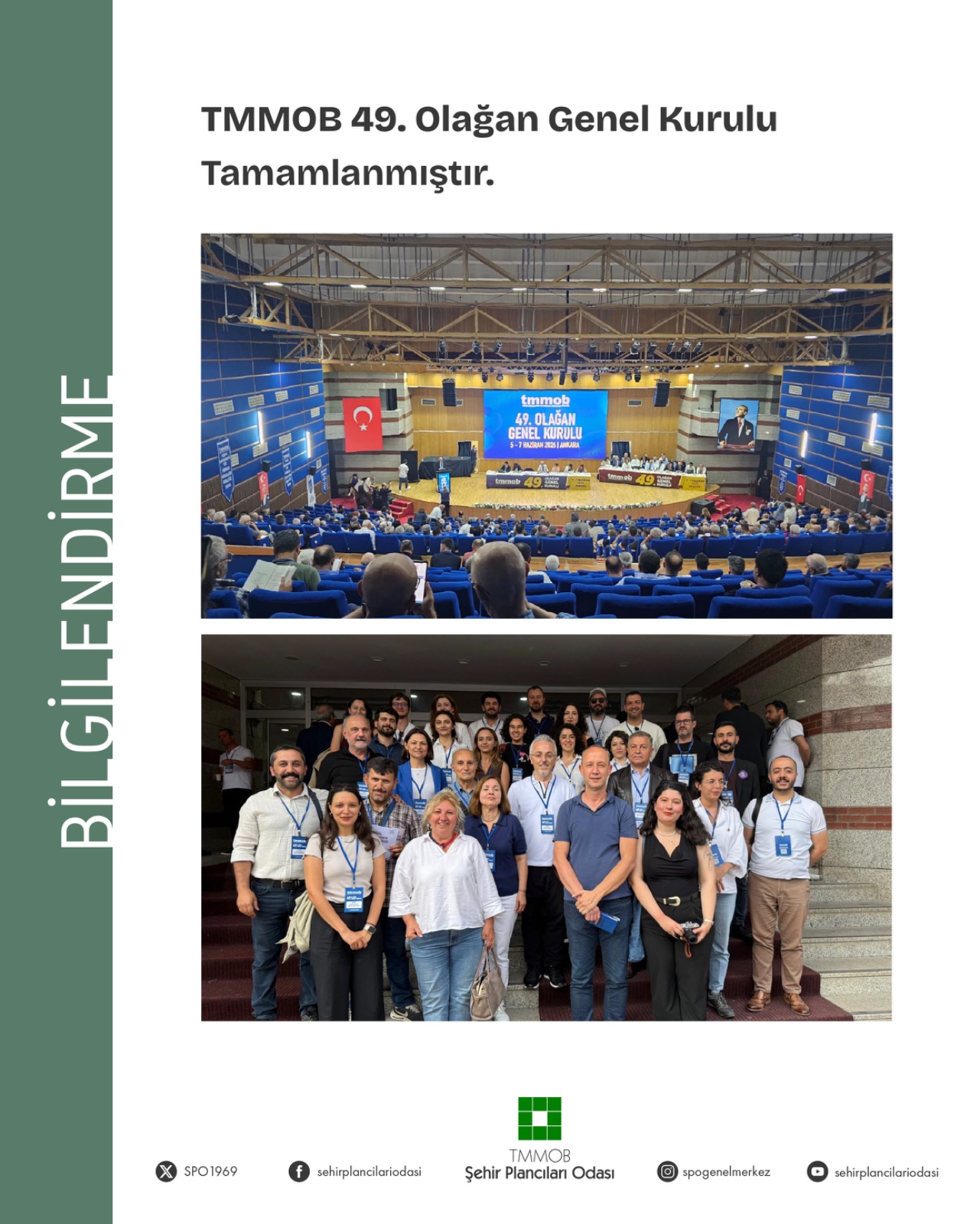 TMMOB 49. OLAĞAN GENEL KURULU TAMAMLANMIŞTIR.