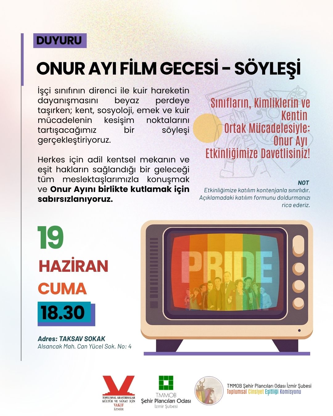 ONUR AYI FİLM GECESİ - SÖYLEŞİ
