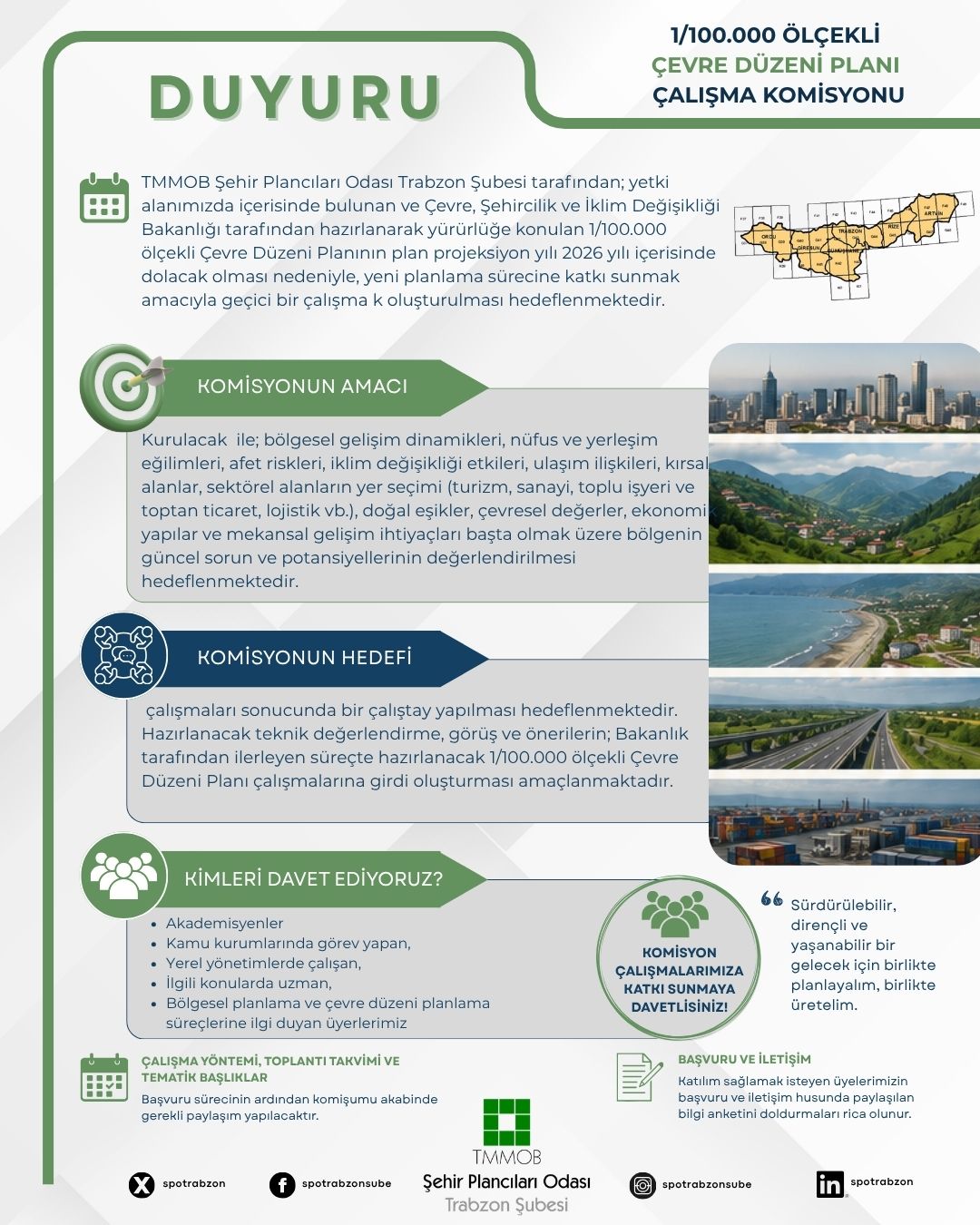 1/100.000 ÖLÇEKLİ ÇEVRE DÜZENİ PLANI ÇALIŞMA KOMİSYONU