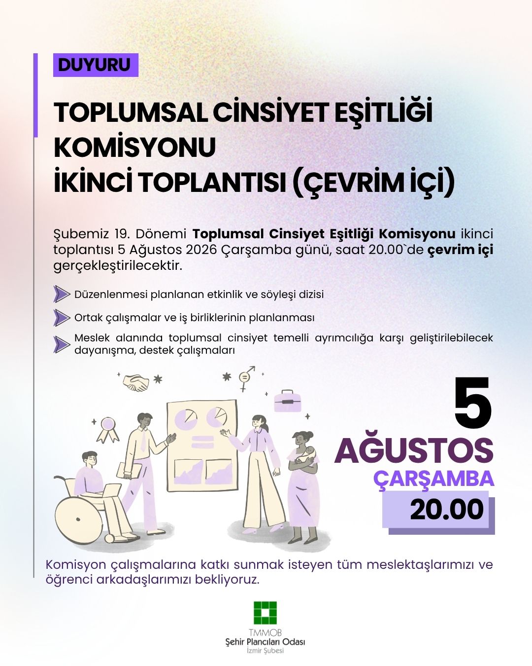 TOPLUMSAL CİNSİYET EŞİTLİĞİ KOMİSYONU İKİNCİ TOPLANTISI (ÇEVRİM İÇİ)
