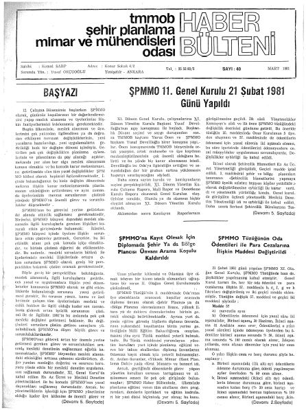 HABER BÜLTENİ - 03/1981