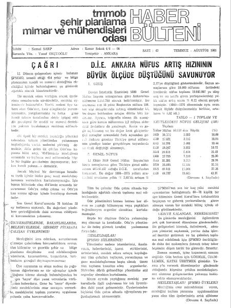 HABER BÜLTENİ - 07-08/1981