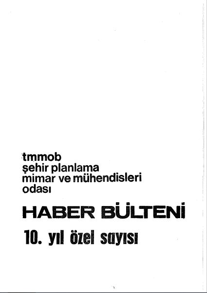 HABER BÜLTENİ - 01/1980-10.YIL ÖZEL SAYISI