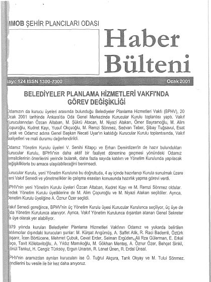 HABER BÜLTENİ - 01/2001