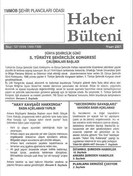 HABER BÜLTENİ - 04/2001