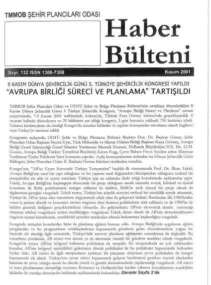 HABER BÜLTENİ - 11/2001