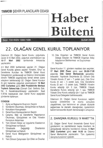 HABER BÜLTENİ - 02/2002