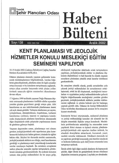 HABER BÜLTENİ - 12/2002