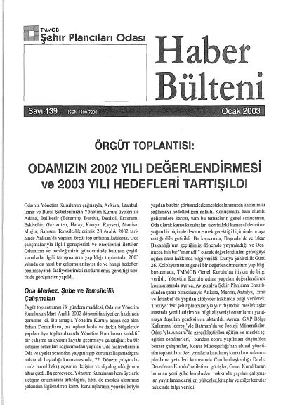 HABER BÜLTENİ - 01/2003