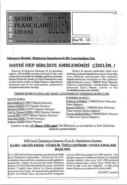 HABER BÜLTENİ - 01-02/1995