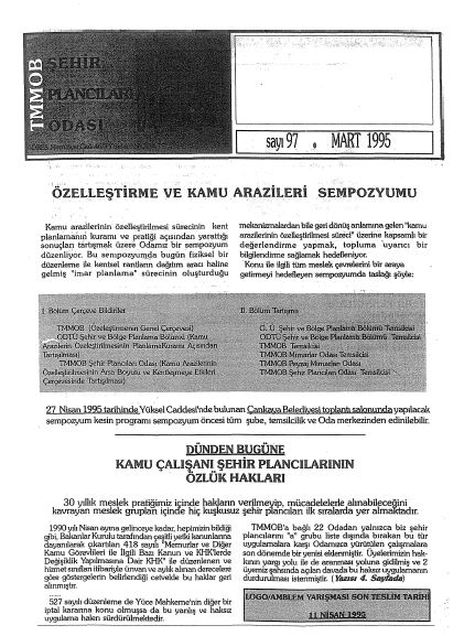 HABER BÜLTENİ - 03/1995
