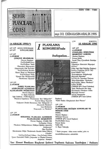 HABER BÜLTENİ - 09-10-11/1995