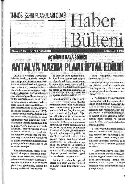 HABER BÜLTENİ - 07/1998