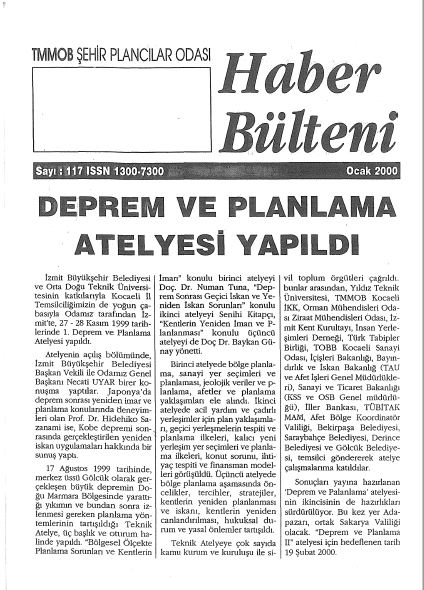 HABER BÜLTENİ - 01/2000