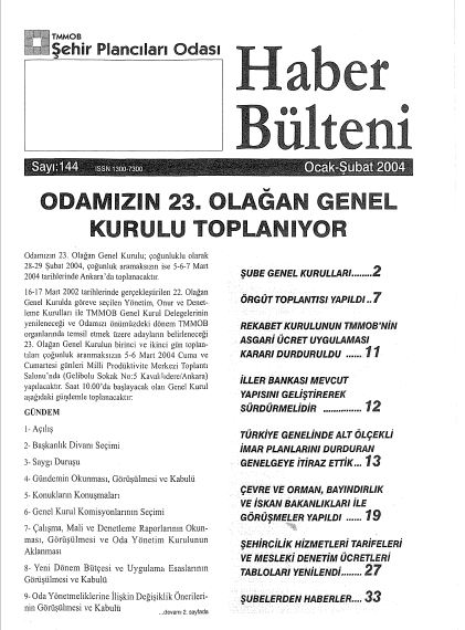 HABER BÜLTENİ - 01-02/2004