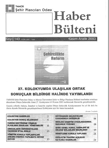 HABER BÜLTENİ - 11-12/2003