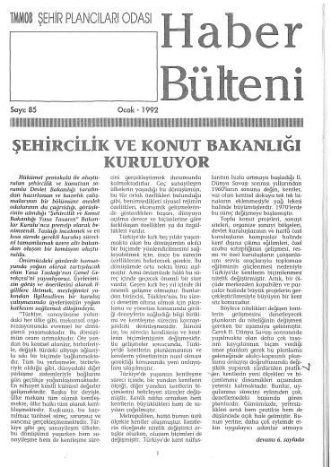 HABER BÜLTENİ - 01/1992