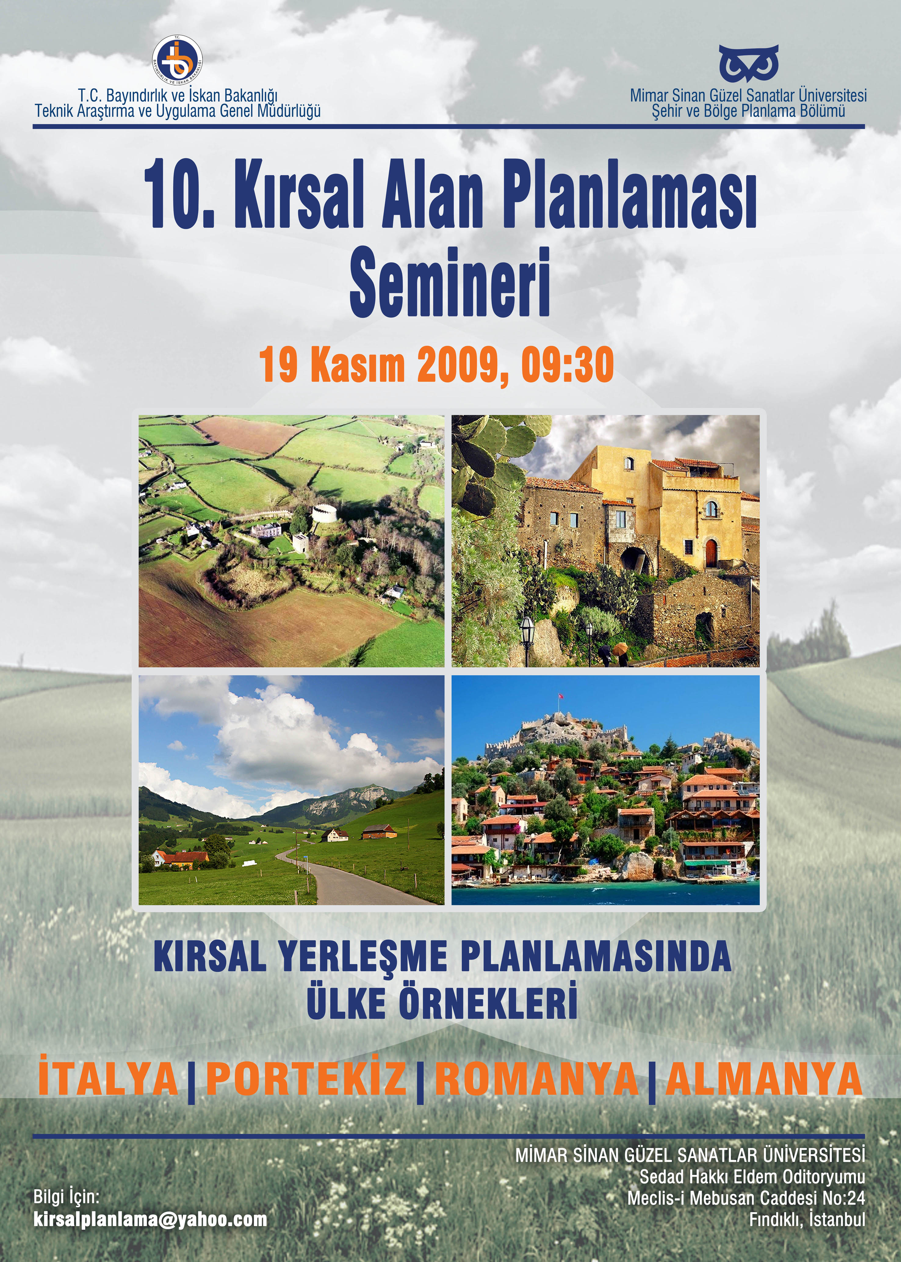 10. KIRSAL ALAN PLANLAMA SEMİNERİ 