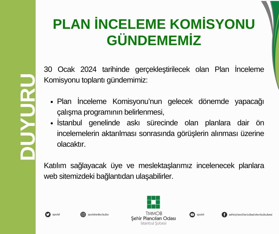 ŞUBEMİZ XVIII. DÖNEM PLAN İNCELEME KOMİSYONU TOPLANTISI