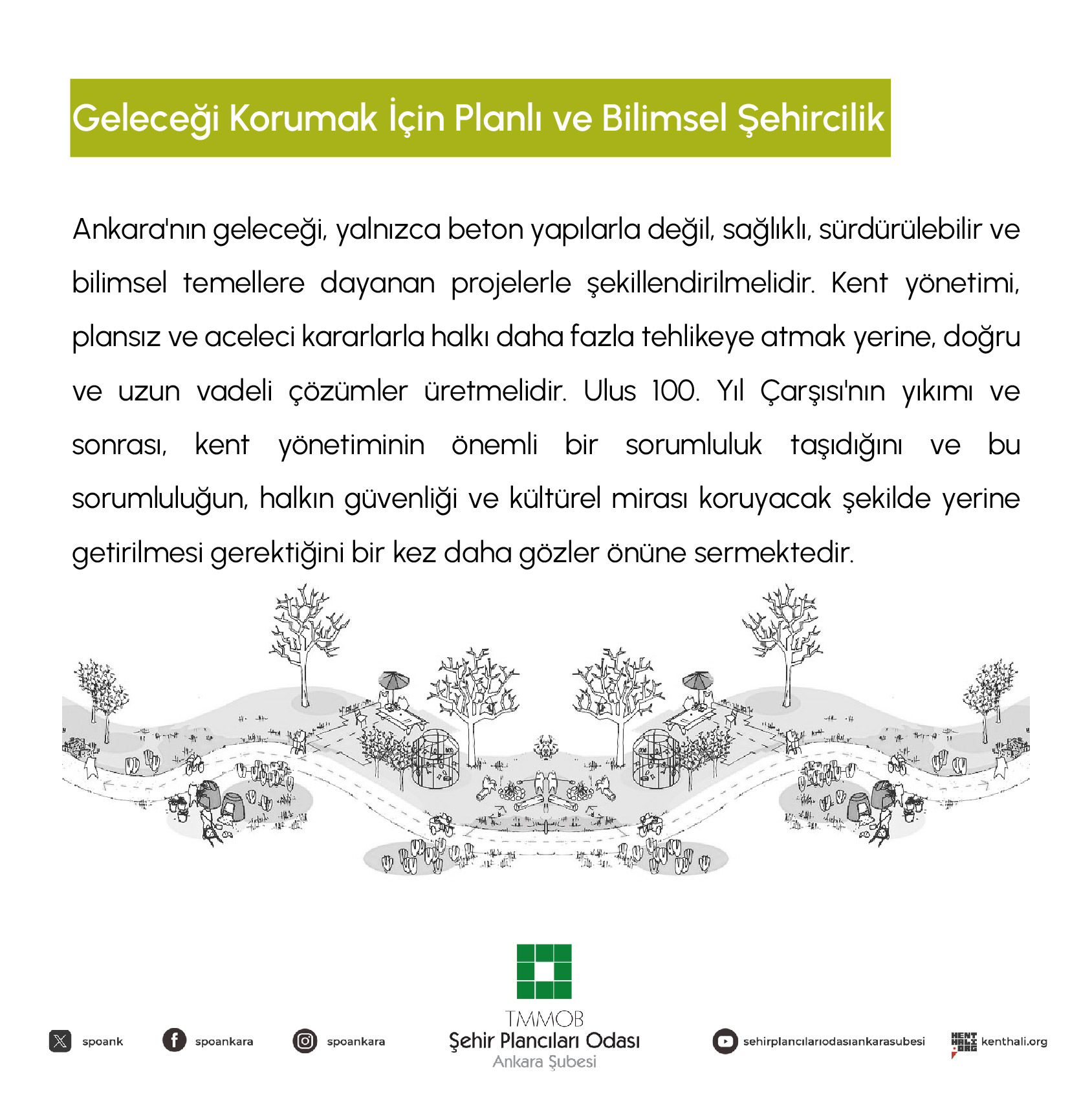 PLANSIZ PROGRAMSIZ BİR KENT YÖNETİMİ ANLAYIŞININ SONUCU: 
ULUS'TA MEYDANA GELEN GÖÇÜĞÜN ÜSTÜ KAPATILAMAZ!