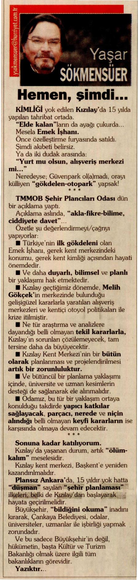 EMEK İŞHANINA DAİR BASIN AÇIKLAMAMIZ HAKKINDA 17 HAZİRAN 2009 TARİHLİ GAZETELERDE ÇIKAN HABERLER VE TEKZİP YAZISI