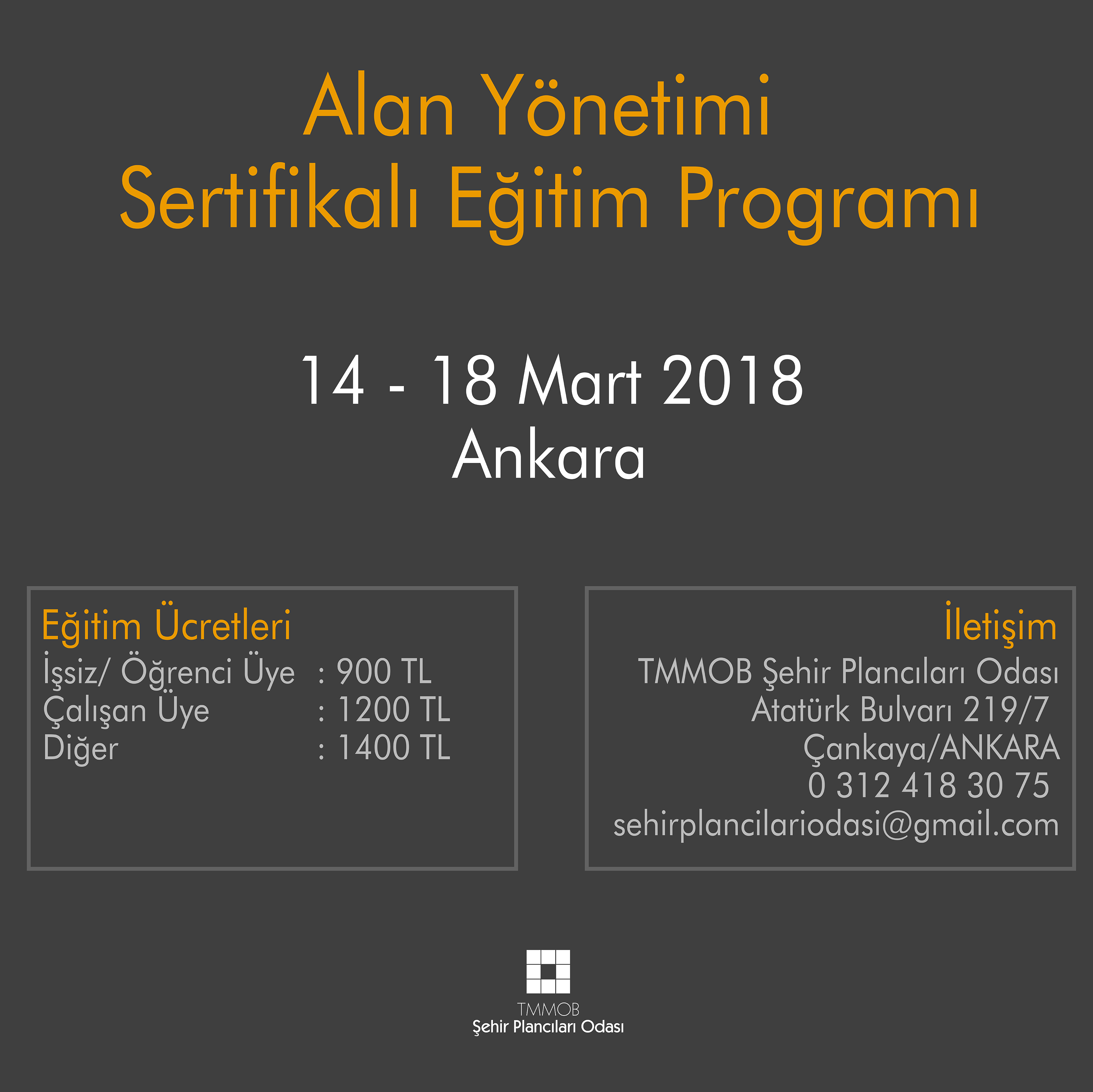 ALAN YÖNETİMİ SERTİFİKALI EĞİTİM PROGRAMI BAŞLIYOR!