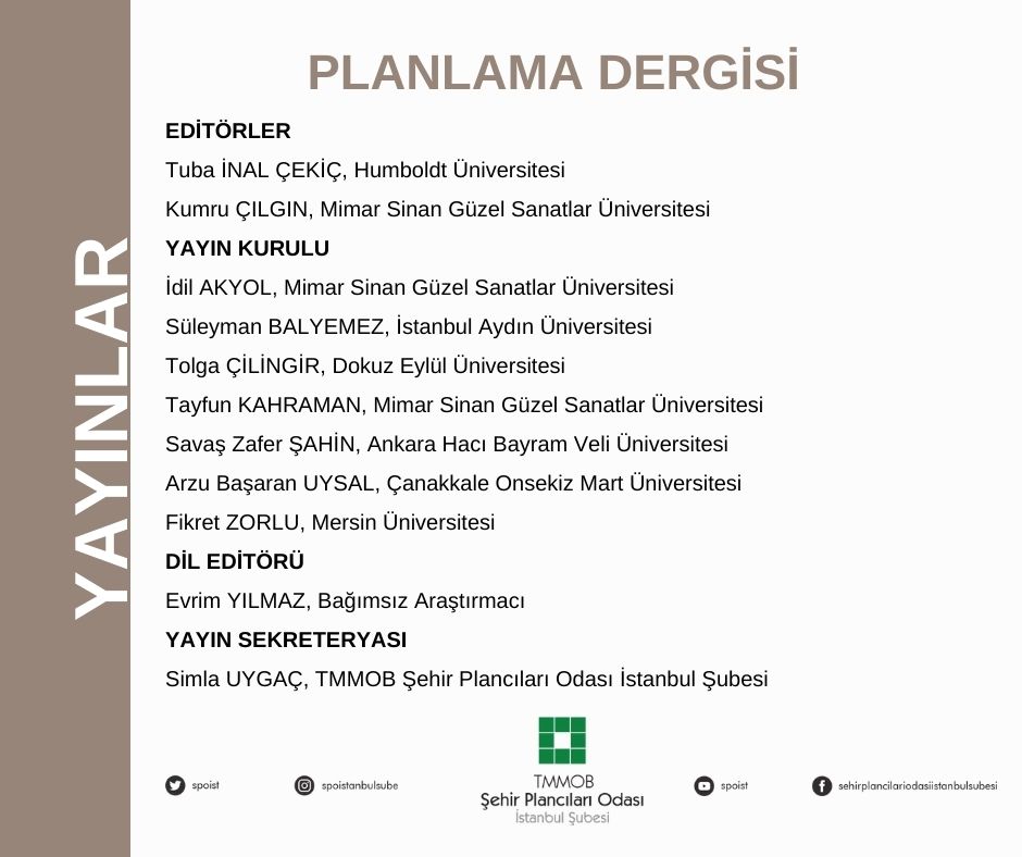 PLANLAMA DERGİSİNE YAYIN ÇAĞRISI!