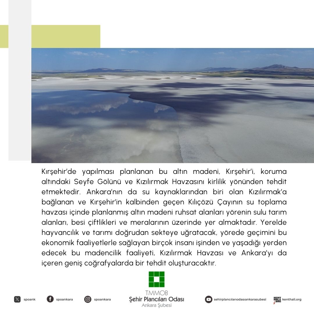 KIRŞEHİR, ANKARA VE KIZILIRMAK HAVZASINI BEKLEYEN TEHLİKE: KIRŞEHİR BOZTEPE ALTIN MADENİ
