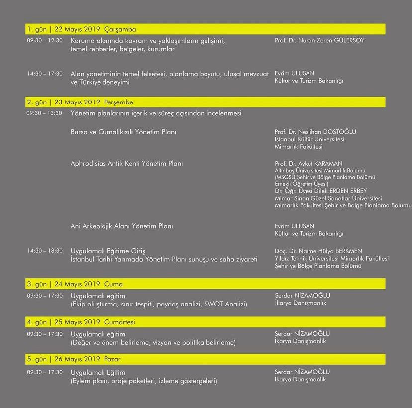 ALAN YÖNETİMİ SERTİFİKALI EĞİTİM PROGRAMI | 22-26 MAYIS 2019