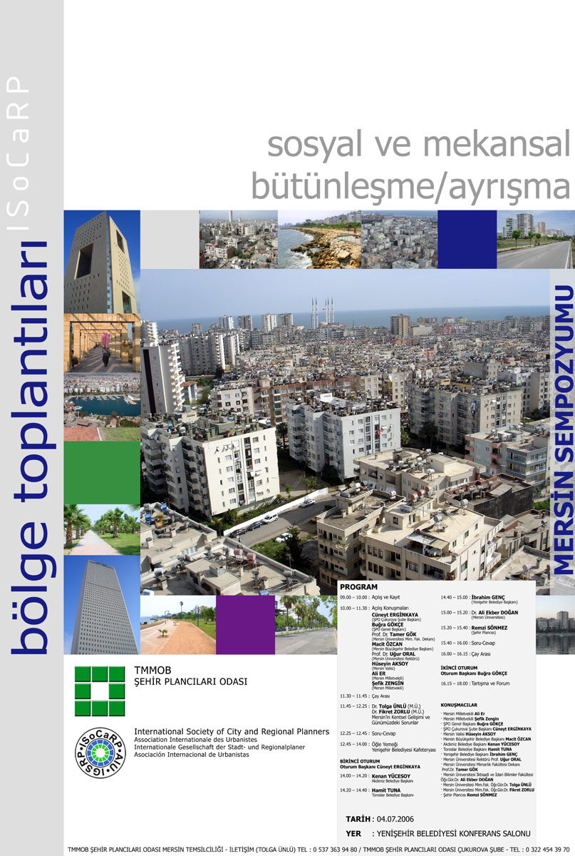 ISOCARP BÖLGE TOPLANTISI "MERSİN SEMPOZYUMU" GERÇEKLEŞTİ