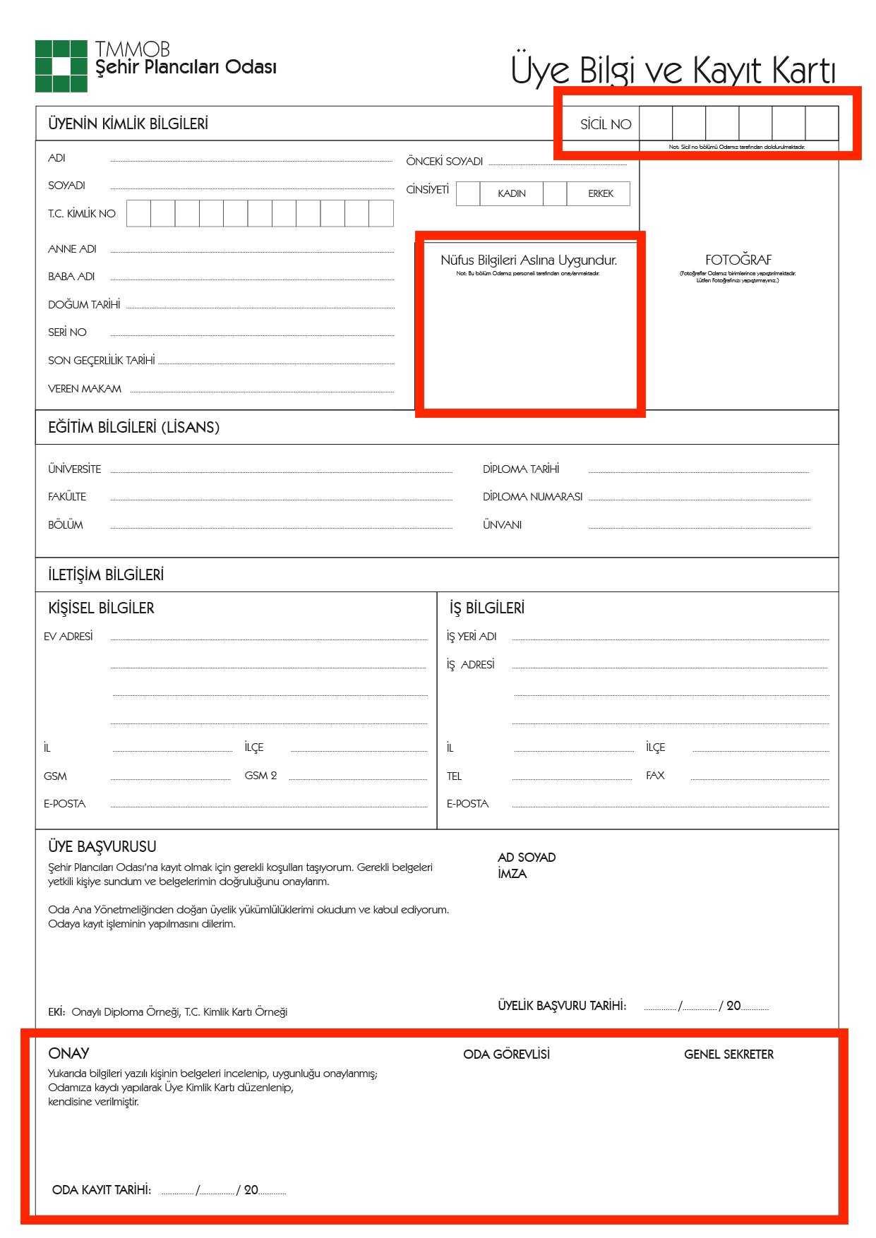 ONLINE ÜYELİK BAŞVURU SÜRECİ