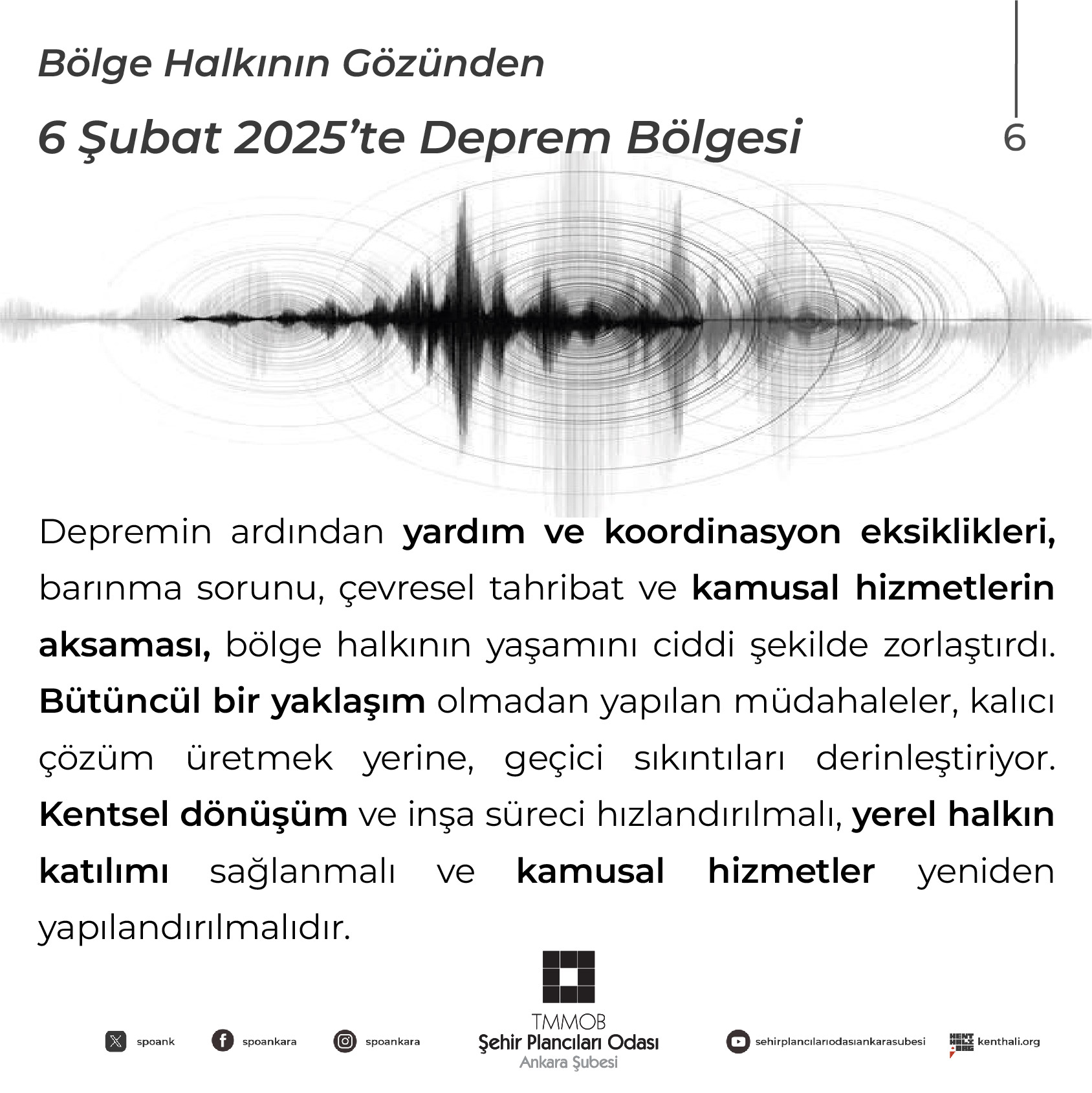 BÖLGE HALKININ GÖZÜNDEN: ŞUBAT 2025'TE DEPREM BÖLGESİ